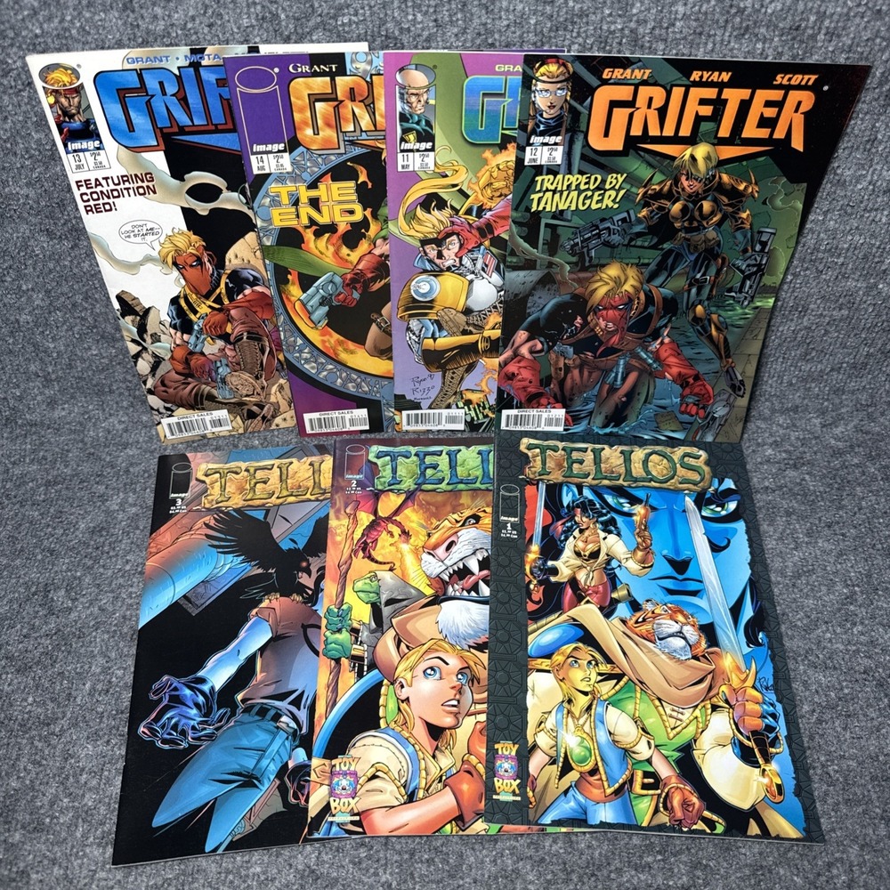 Lot of 7‎ Image Comics, Grifter #11-14 & Tellos #1-3 7 Total Comics